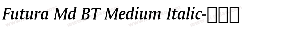 Futura Md BT Medium Italic字体转换